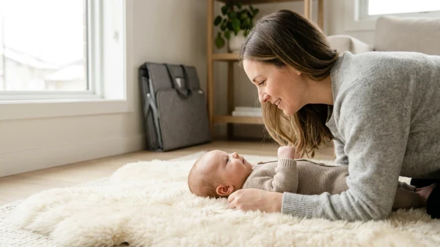 Desenvolvimento do bebê de 2 meses: primeiras interações e sorrisos